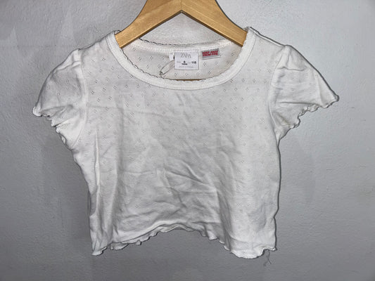 White crop tee 6y