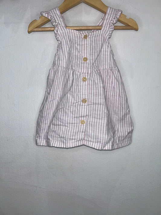 Lilac stripes dress 4-6m