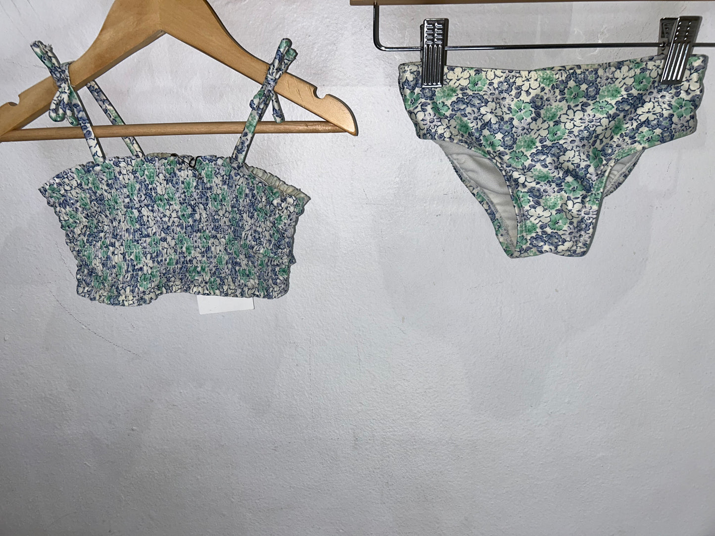 Blue floral bikini 18-24m
