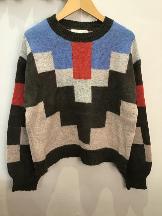 Sweater square pattern soft 8-10y