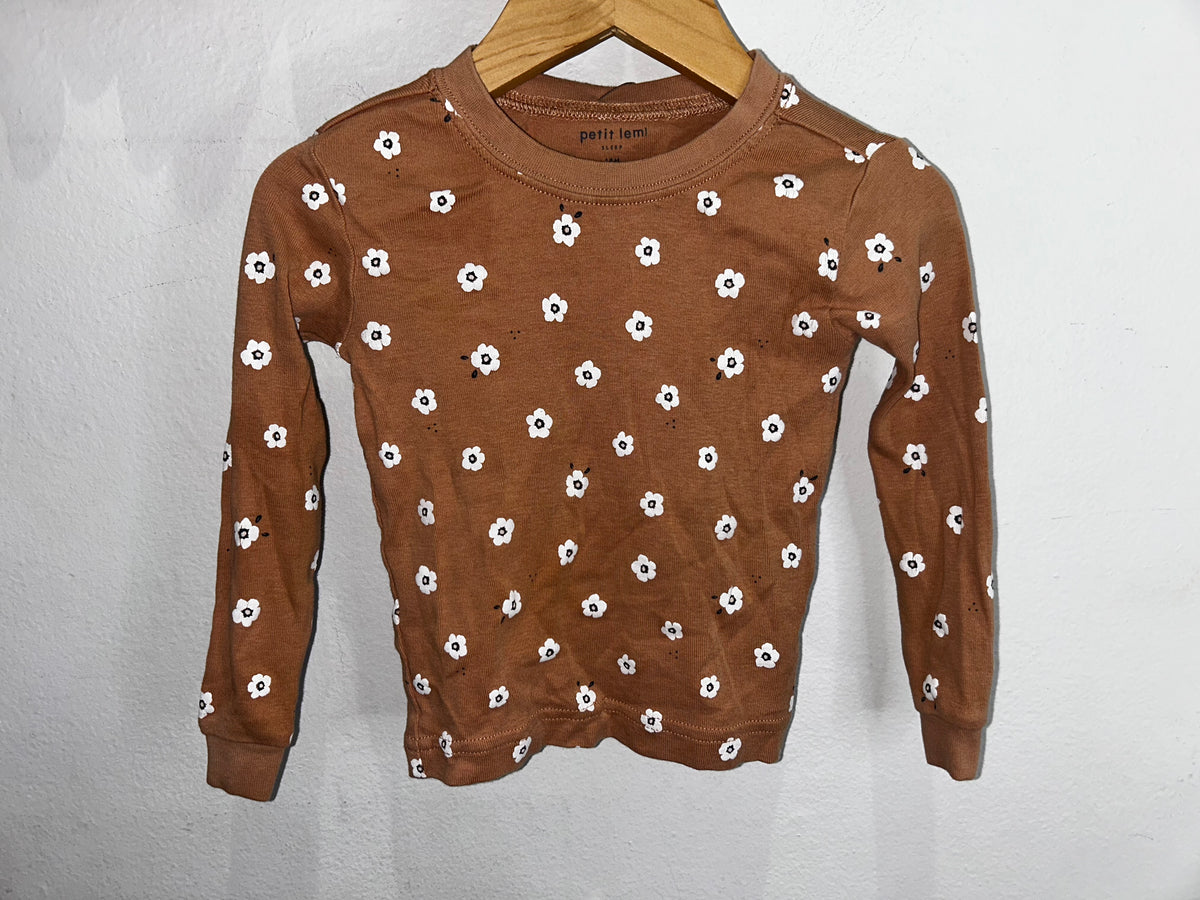 Brown floral pyjamas 18m