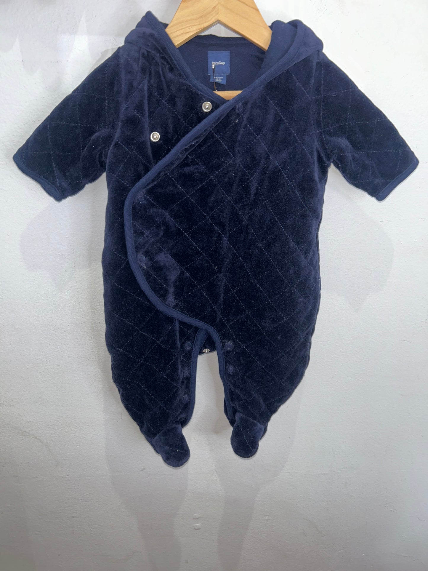 Navy quilted bunting 0-3m