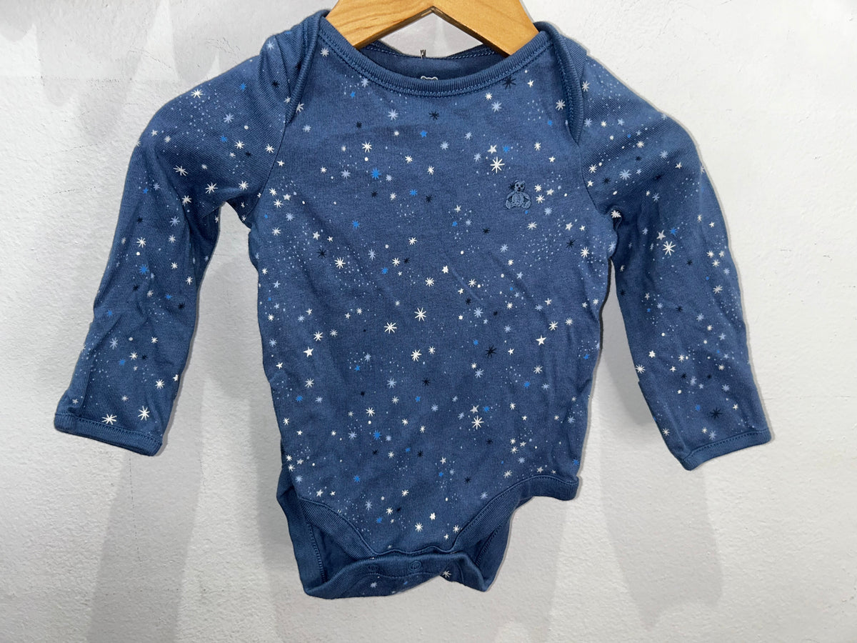 Blue stars onesie 0-3m
