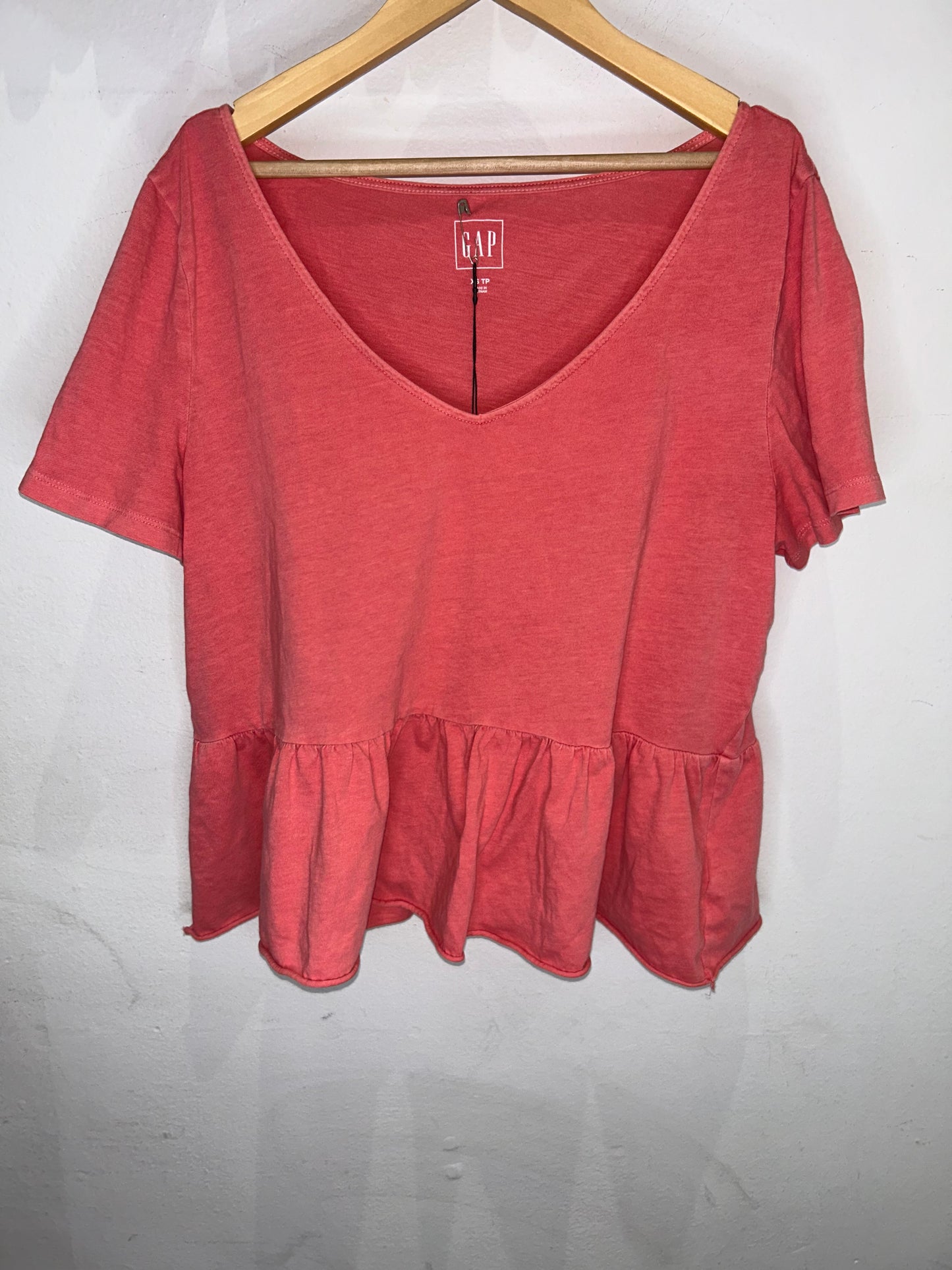 Crop Ruffle Tee- XS