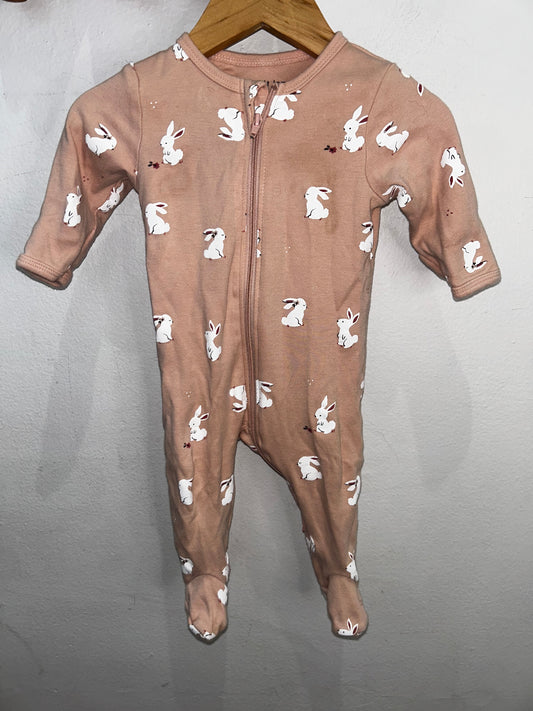 Bunnies peach sleeper 3m