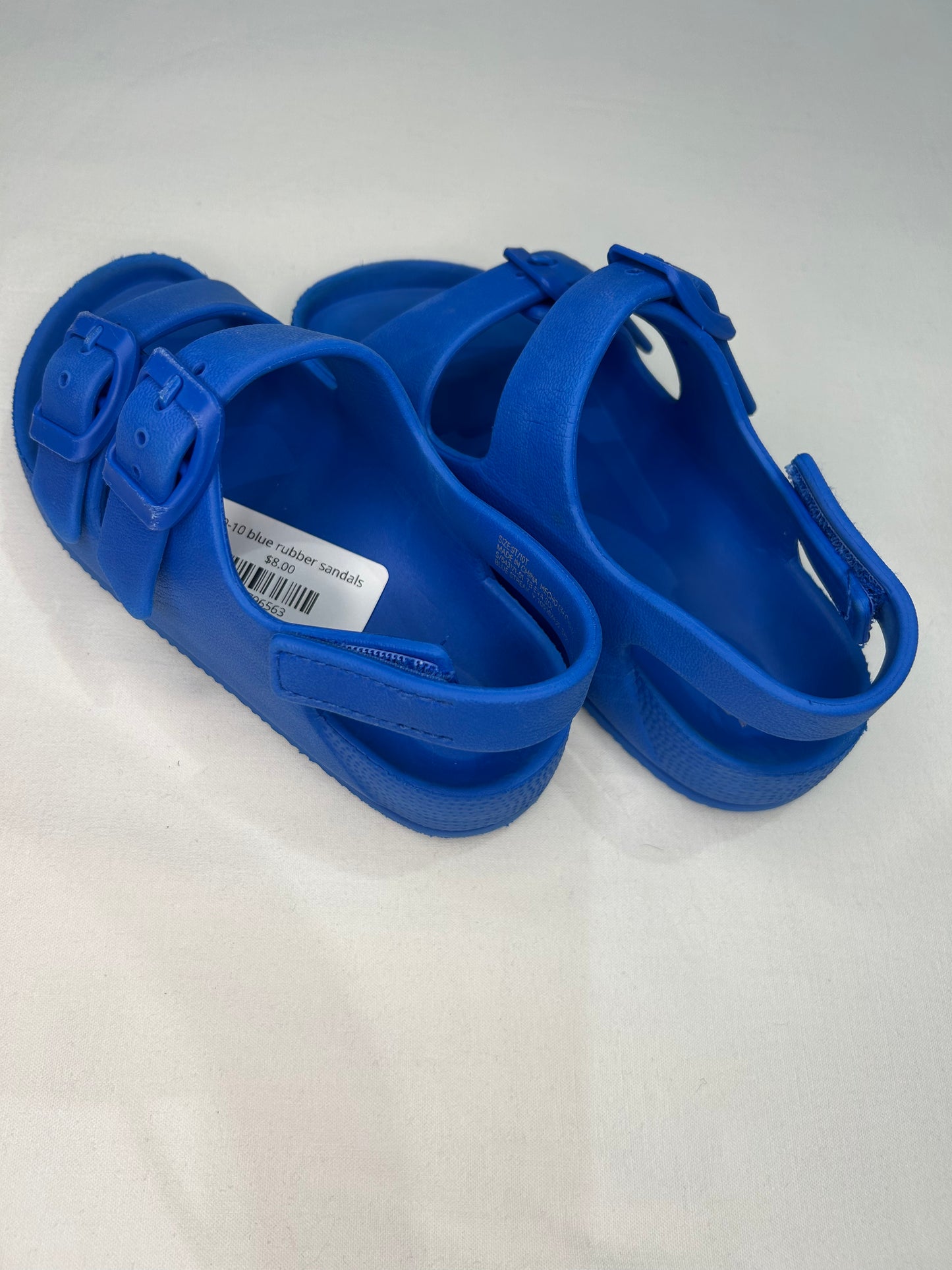 C9-10 blue rubber sandals