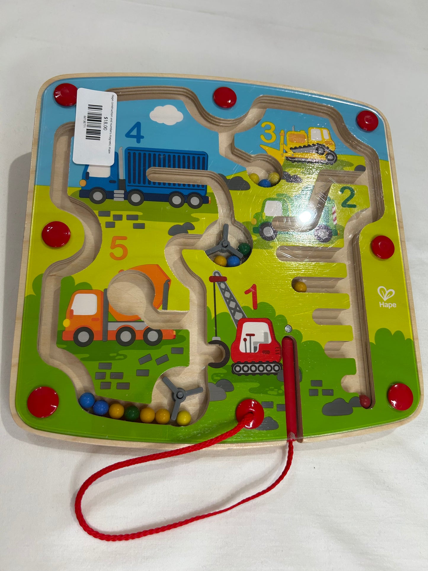 Hape construction and numbers magnetic maze