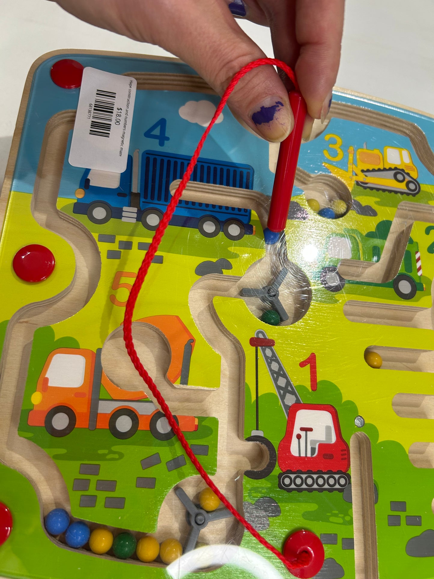 Hape construction and numbers magnetic maze