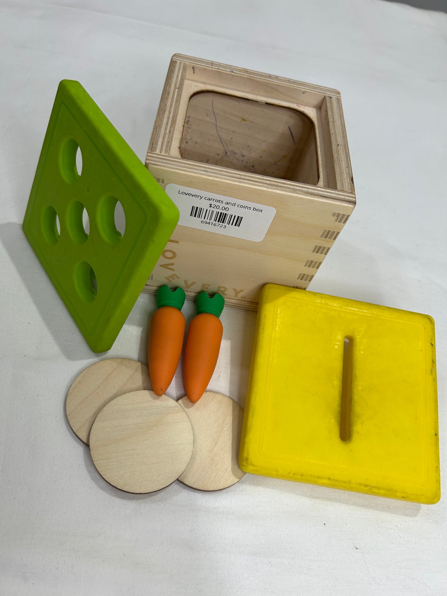 Lovevery carrots and coins box