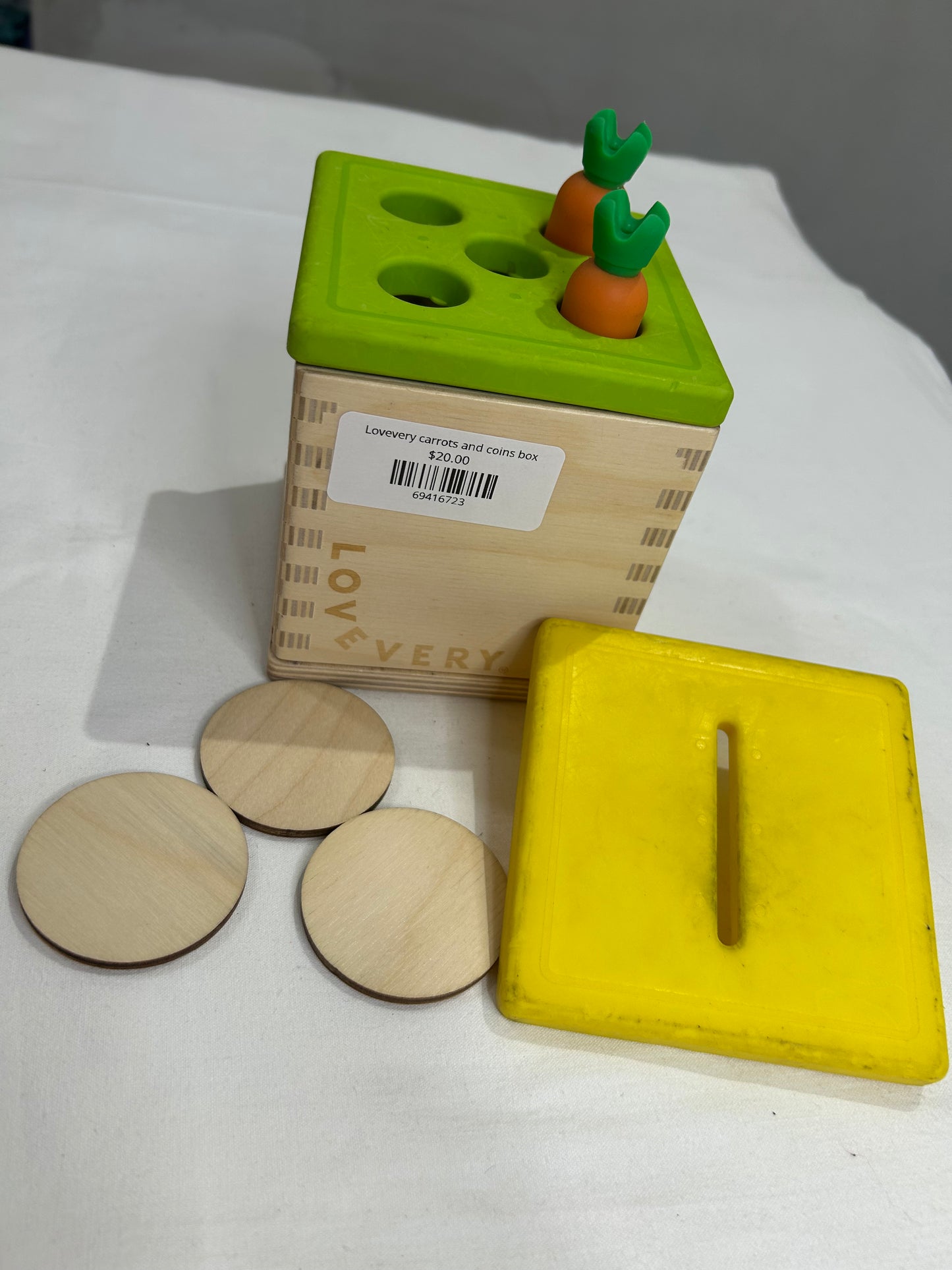 Lovevery carrots and coins box