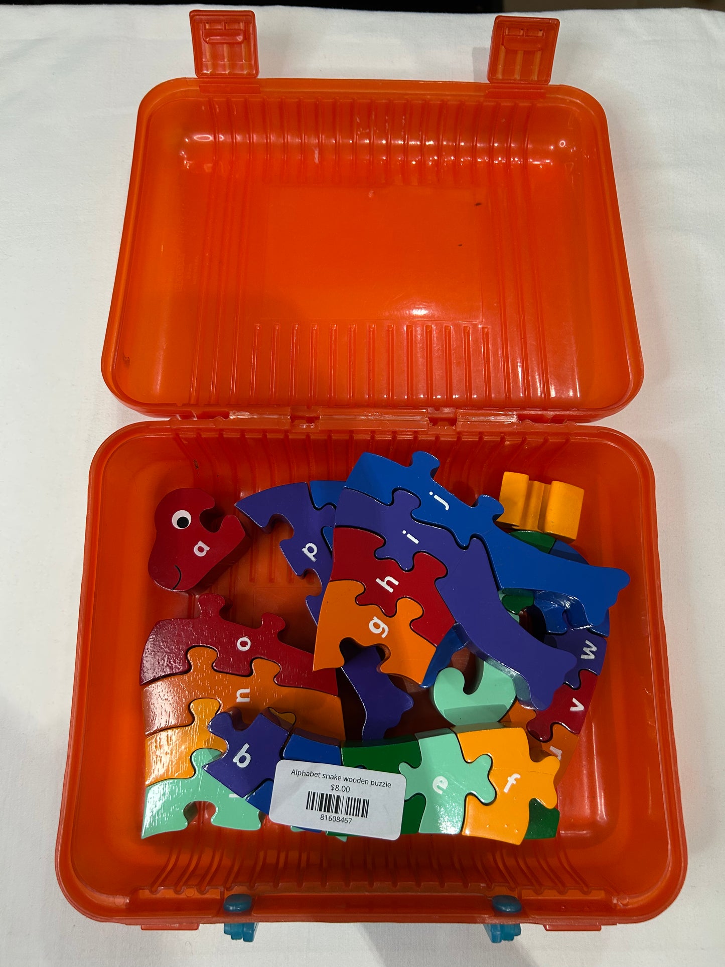 Alphabet snake wooden puzzle