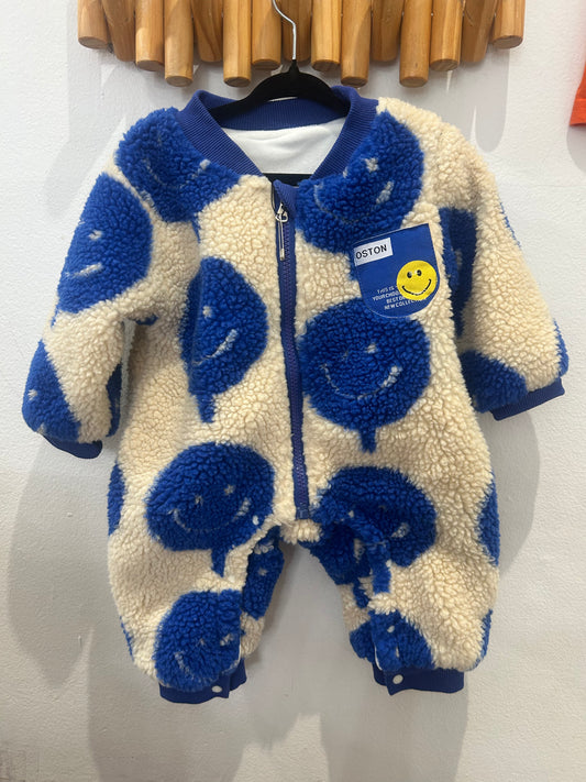 Smiley furry bunting 3-6m