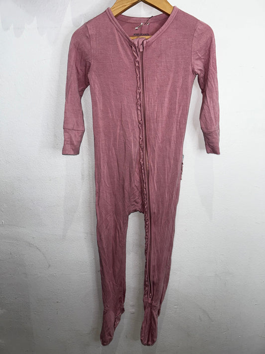 Posh Peanut pink frilly sleeper 2y
