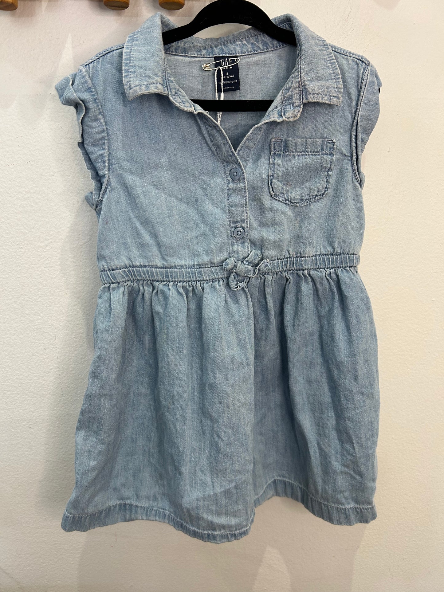 Denim collared dress 3y