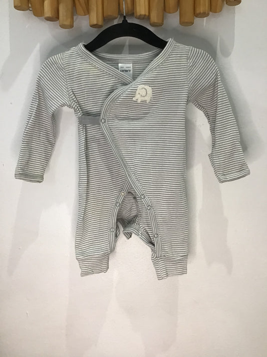 Sleeper grey stripes - newborn