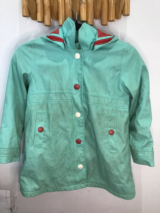 Teal rain jacket 7y*