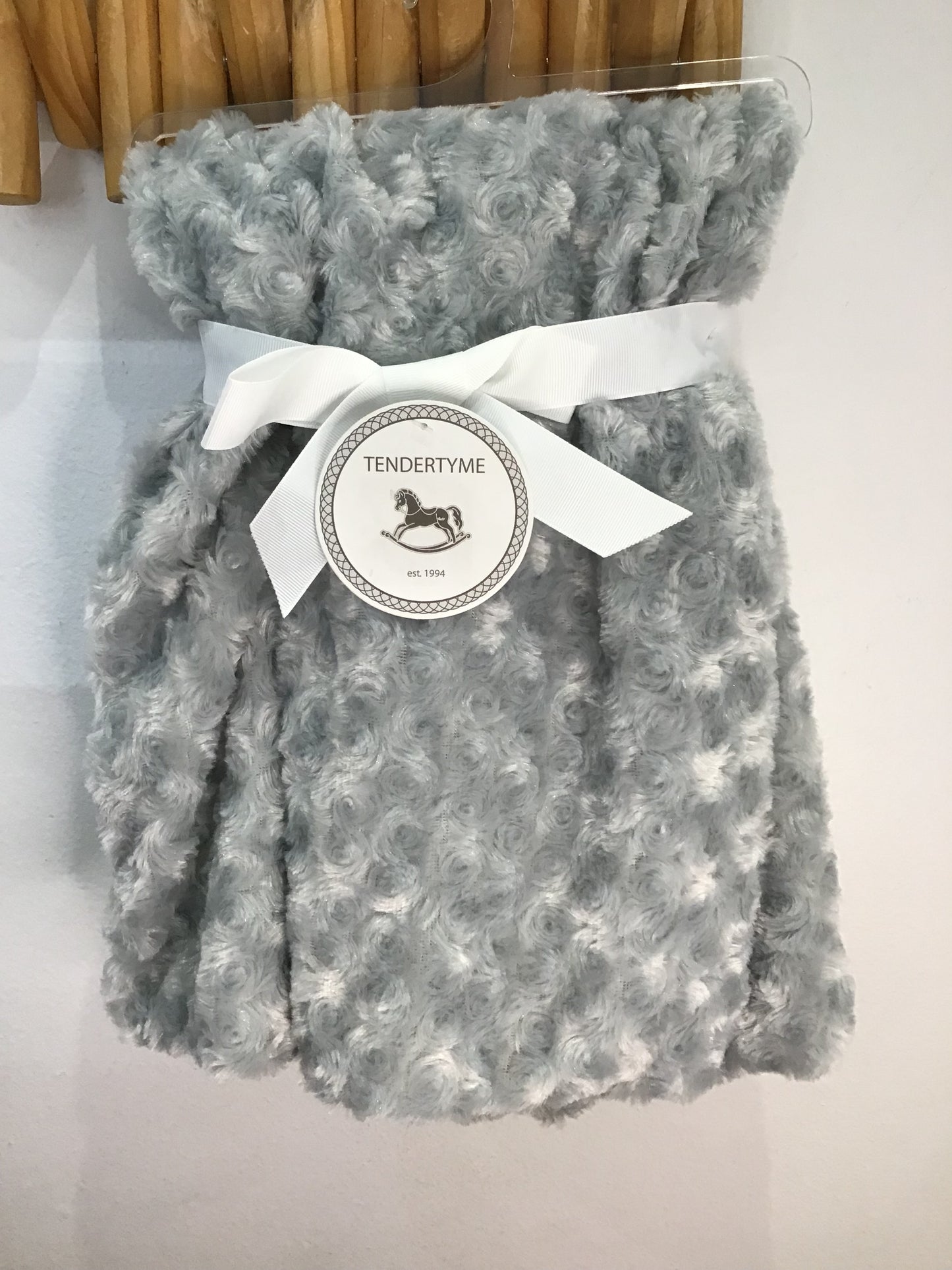 Soft grey baby blanket NEW