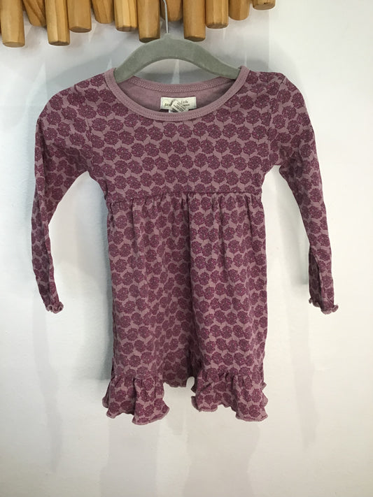 Dress mauve floral 12-18m