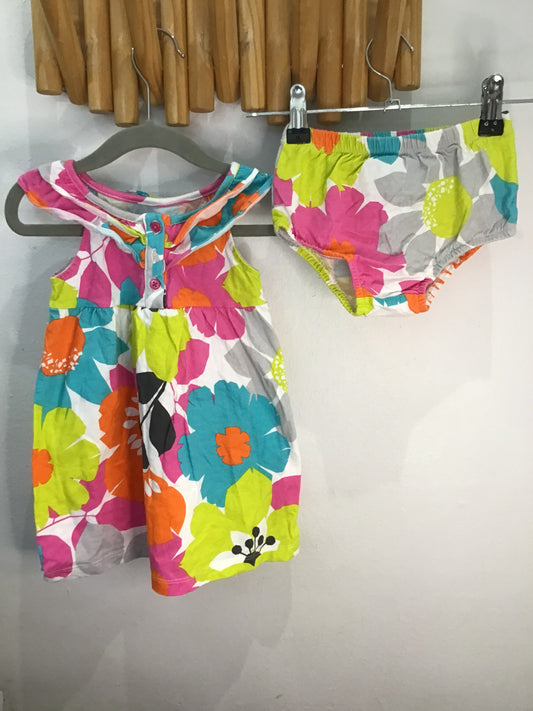 Dress bright floral 18m