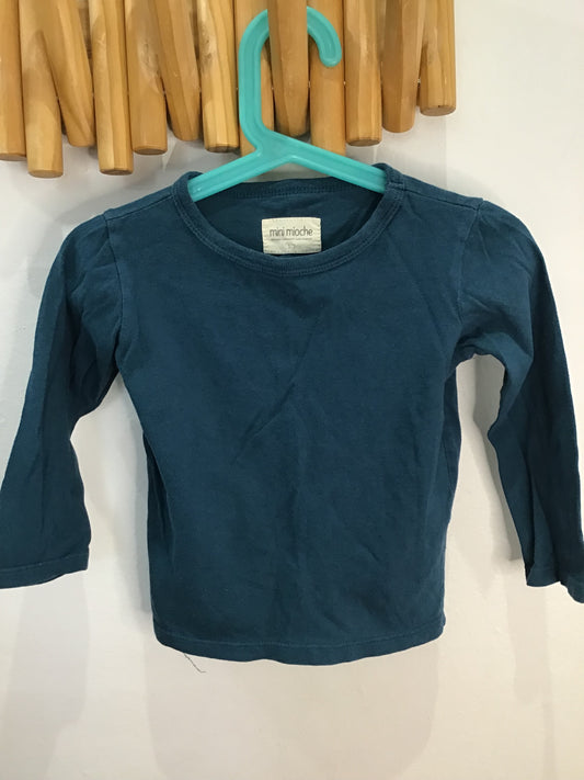 Minimoche teal tee 1-2y
