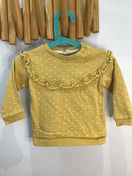 Sweater yellow dots 12-18m