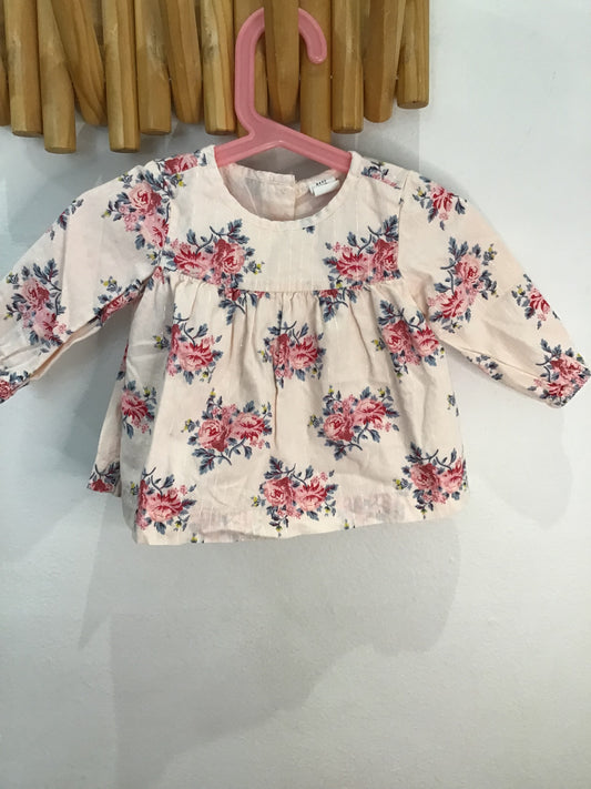 Blouse roses 12-18m