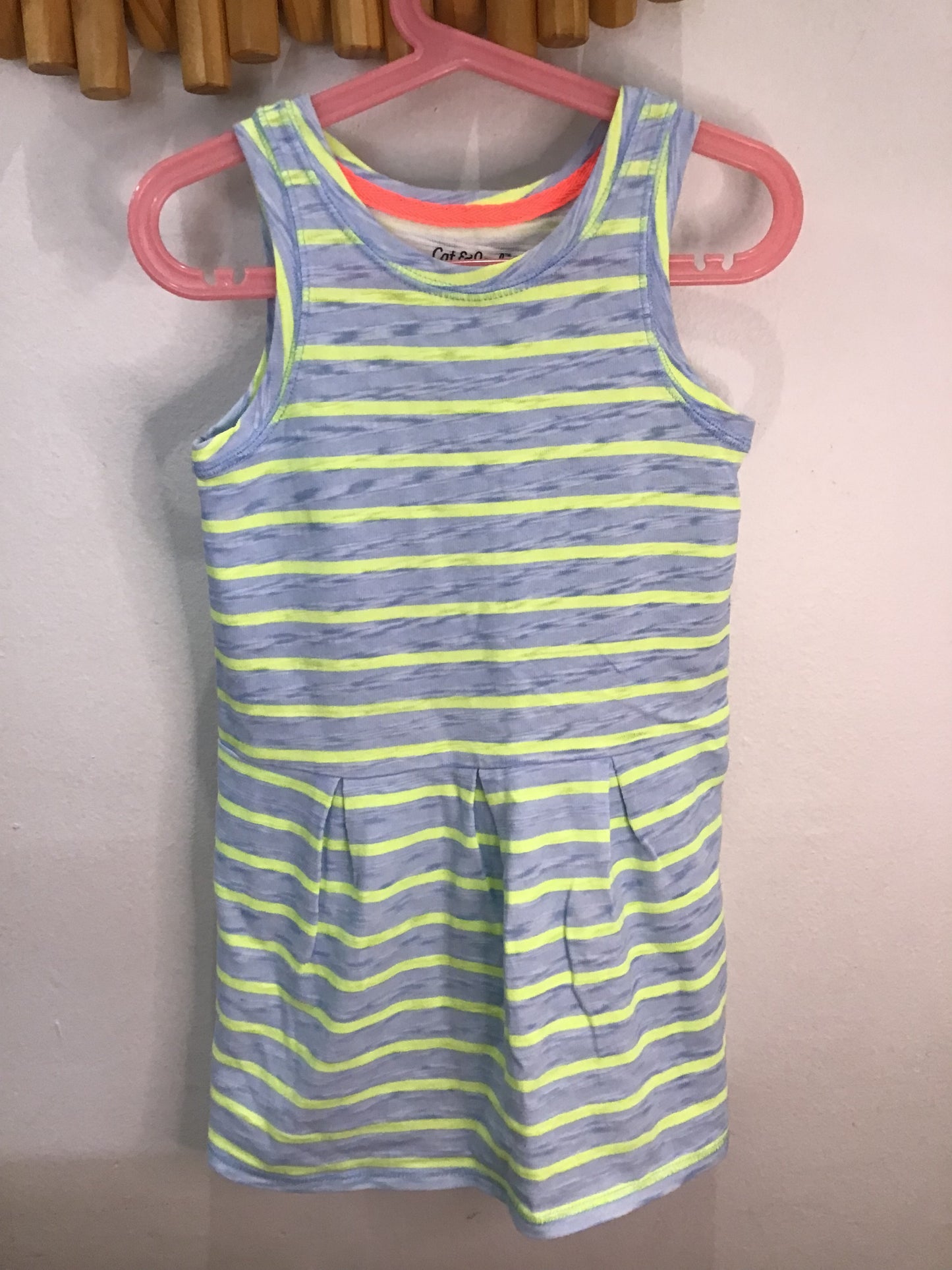 Dress neon stripes 5y