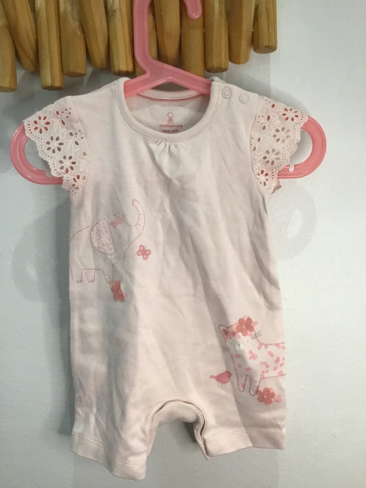 Romper shorty elephant 1-3m NEW
