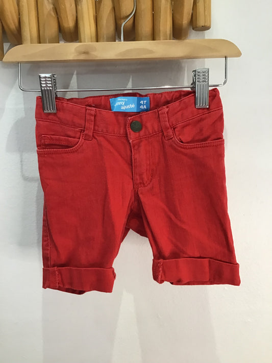 Shorts red denim 4y