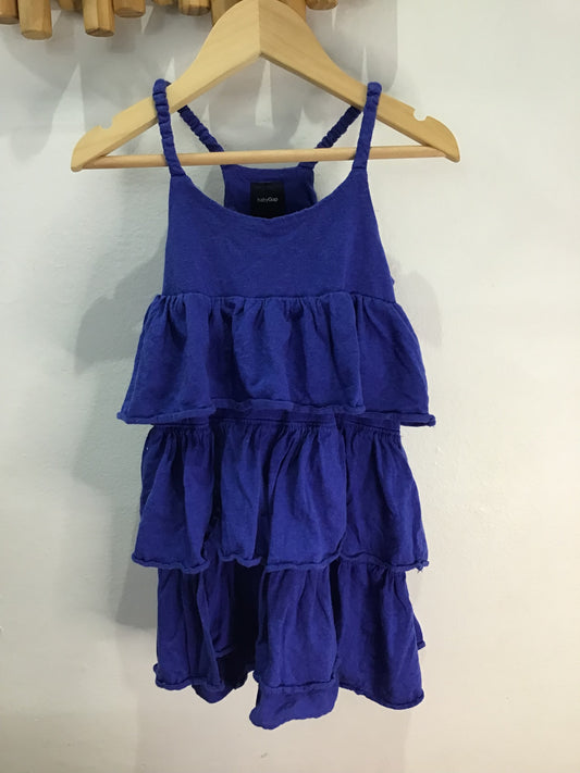 Dress blue tiered 3y