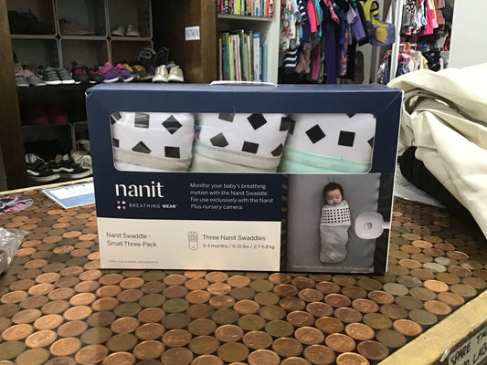 Nanit swaddles- small three pack 0-3m NEW