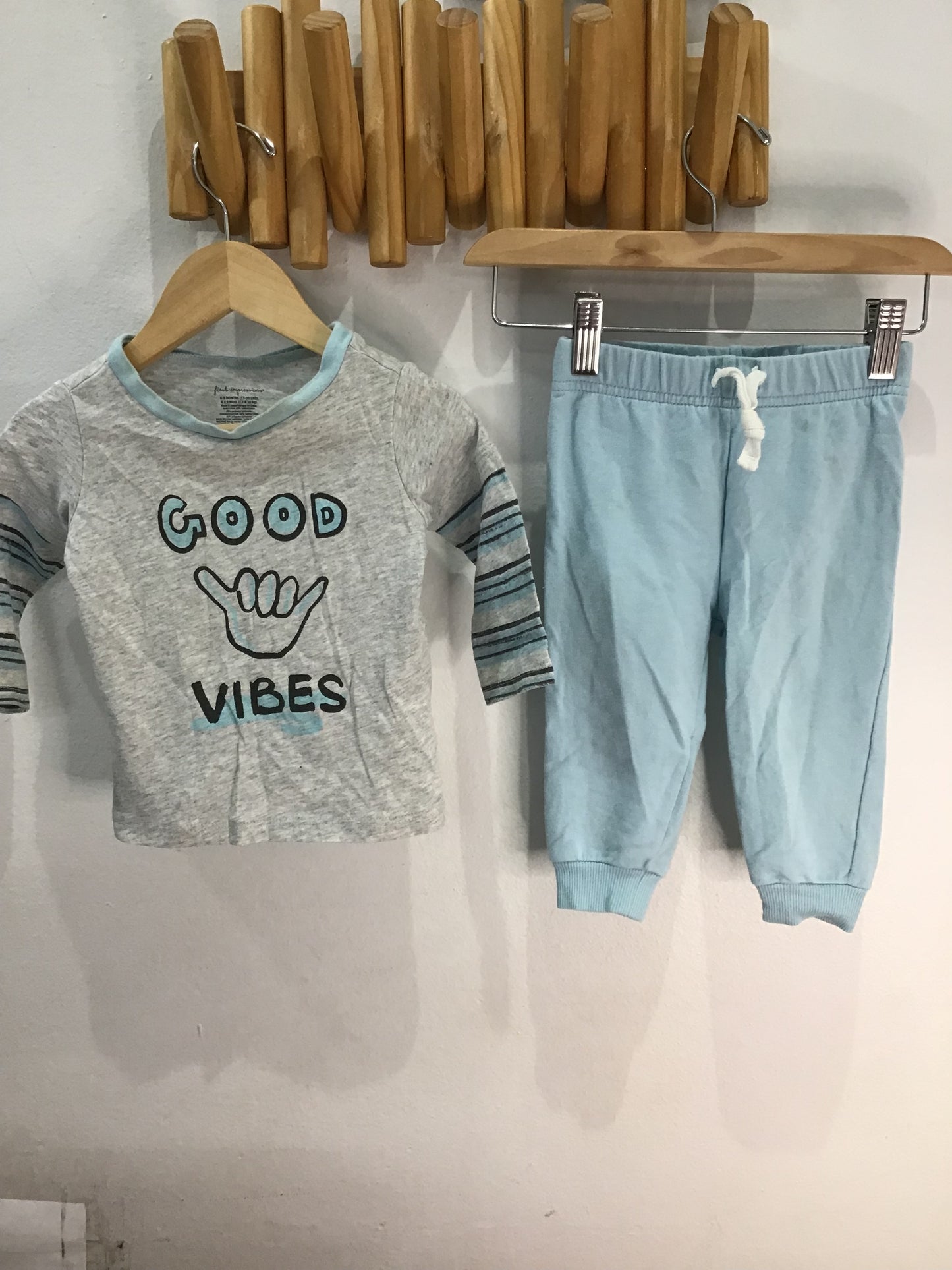 Good vibes lounge set 6-9m