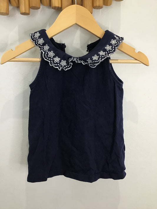 Tanktop collared blue 4y