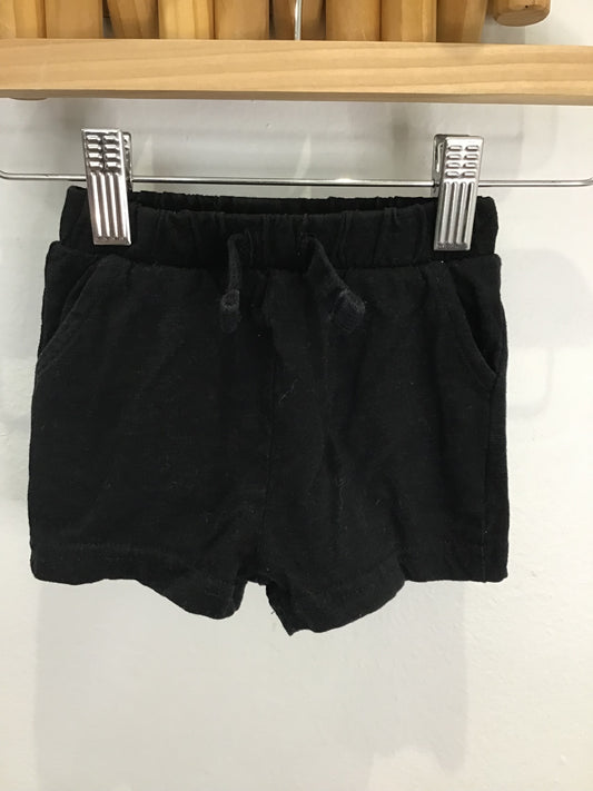 Shorts black 0-3m