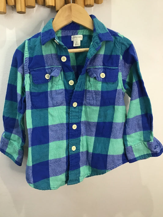 Shirt Crew Cuts flannel checkered 2y