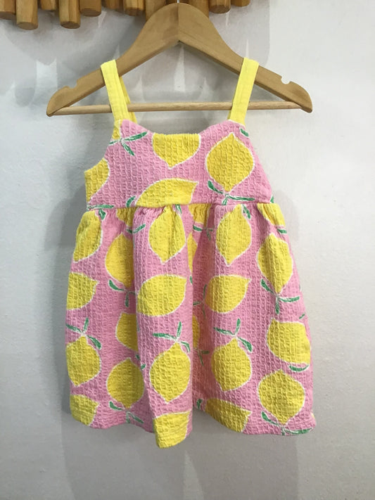 Dress textured lemons 2y