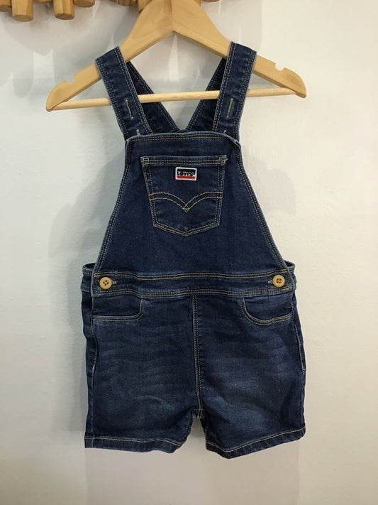 Romper Levis' dark shorty overalls 24m