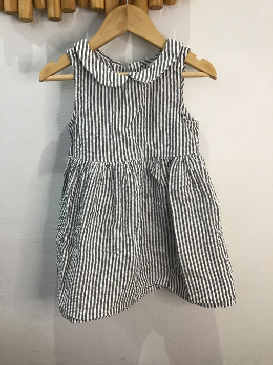 Dress black seersucker 2-3y