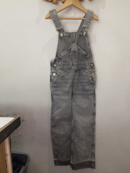 Grey denim overalls 6y