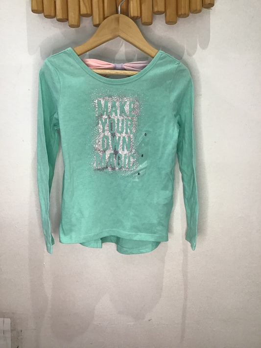 Tee sparkly magic teal 5y NEW