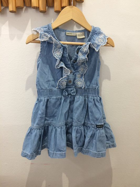 Frilly chambray dress 2y