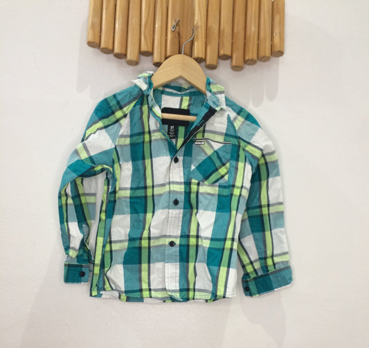 Green checkered shirt 3y