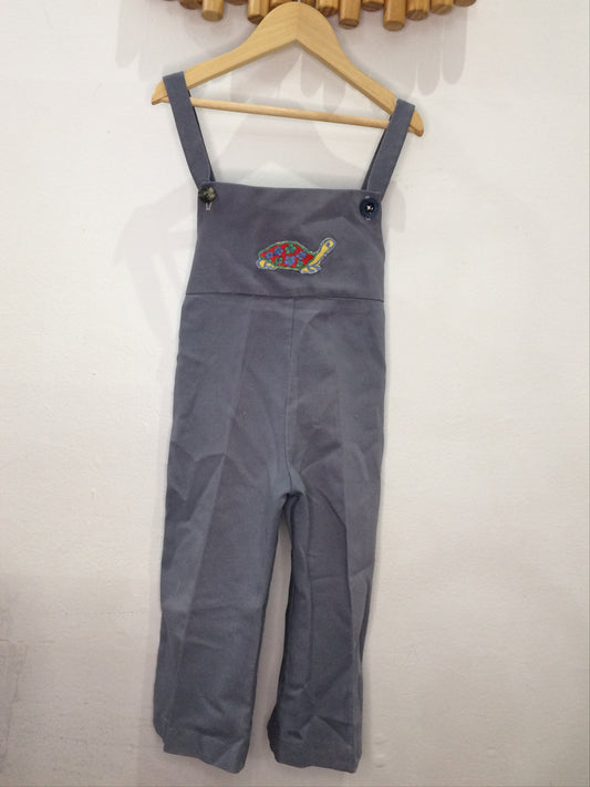Vintage turtle grey romper 3-4y