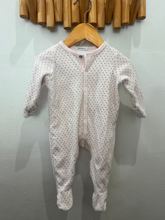 Bout'chou pink dots terry sleeper 3m