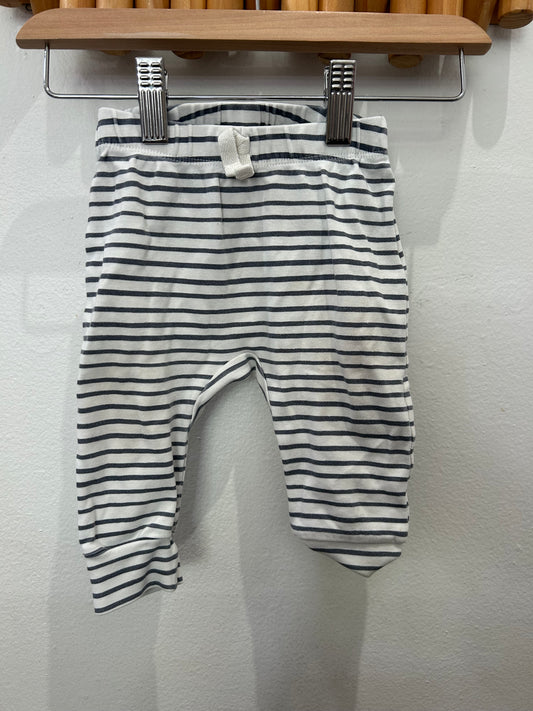 Pehr grey stripe pants 3-6m