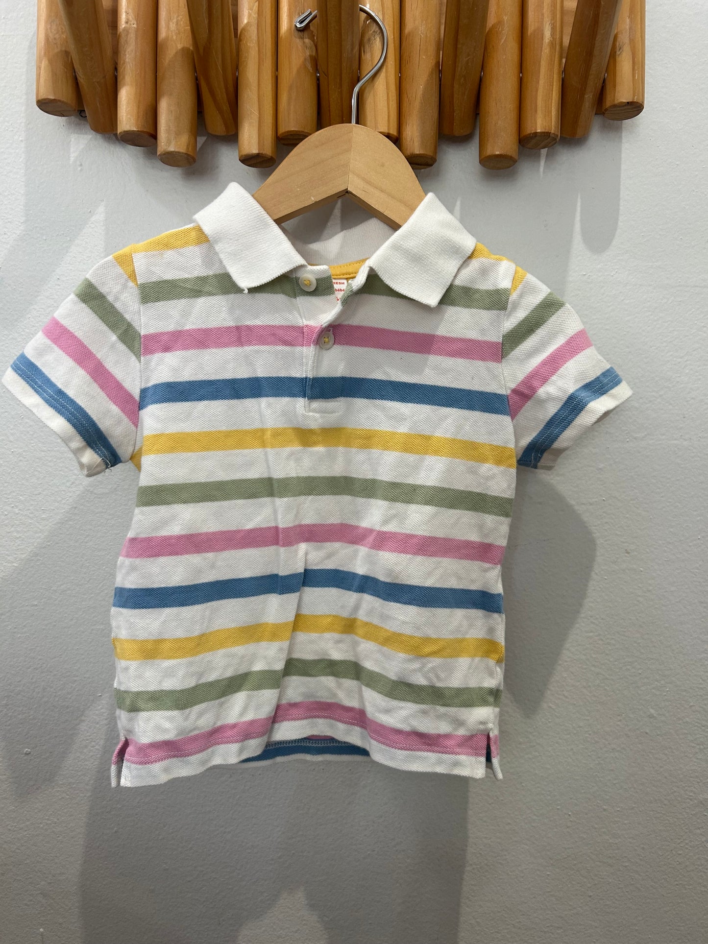 Tee pastel striped polo 18-24m