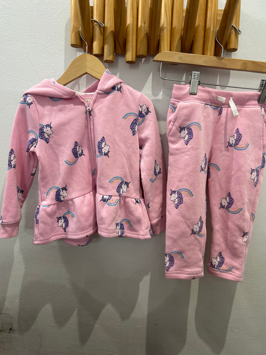 Set- unicorn pink jogger 24m