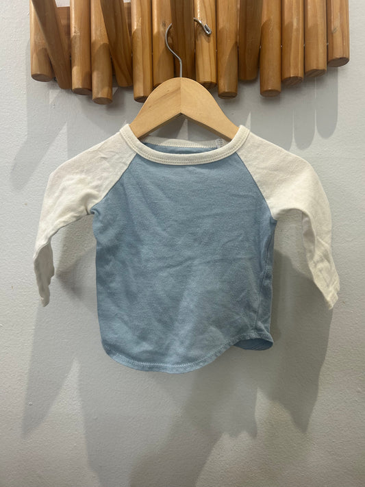 Minimioche blue baseball tee 0-3m