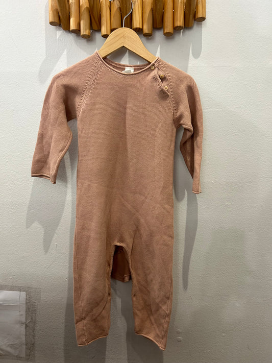 Romper peach knit 12-18m