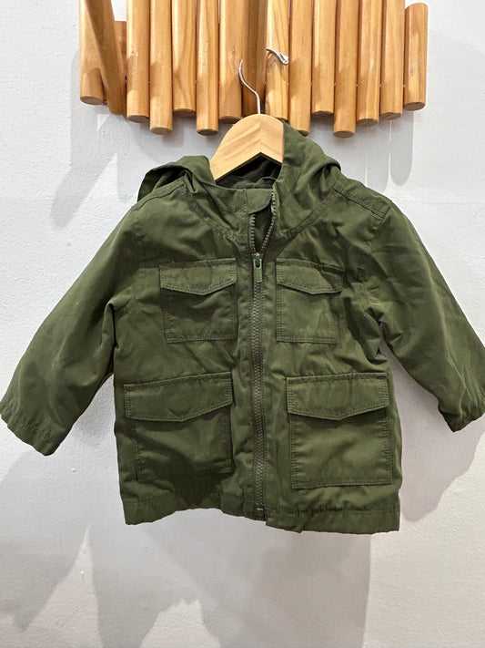 Olive cotton jacket 12-18m